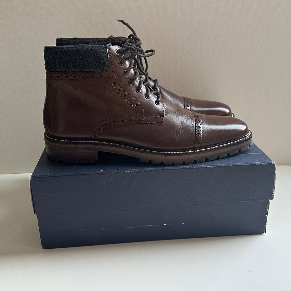 Warfield & Grand Potrero Cap-toe Boots - Chestnut - Size 14 (53801)